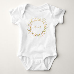 Black Grått Ombre Guld Confetti Dots Personlig T Shirt