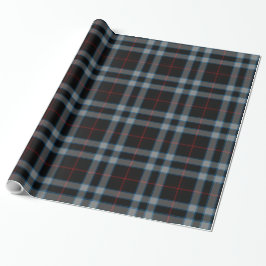 Black Grått Red Blue Tartan Play Presentpapper