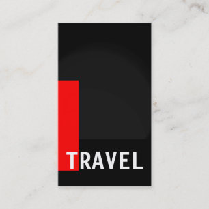 Black Grått Red Travel Agent Affärskort Visitkort