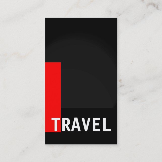 Black Grått Red Travel Agent Affärskort Visitkort (Framsida)