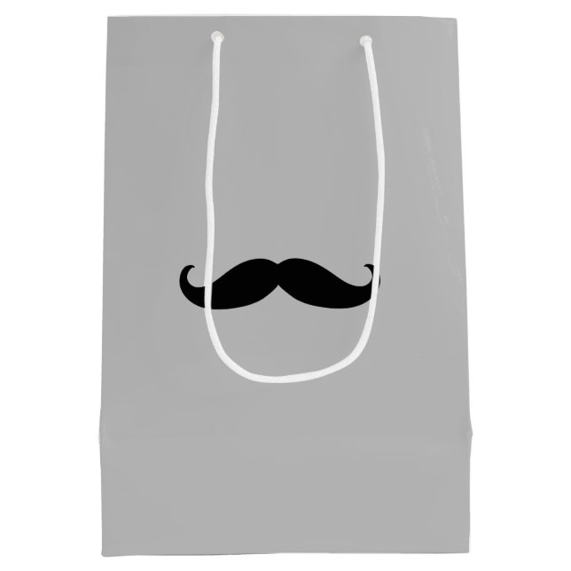 Black Grått Retro Mustache (Baksidan)