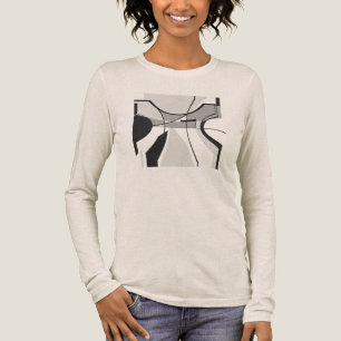 Black Grått Shades MCM-inspirerad Abstract Design T Shirt