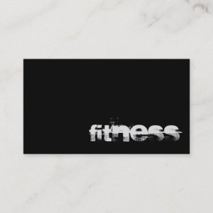 Black Grått Trendig Fitness Sport Affärskort Visitkort