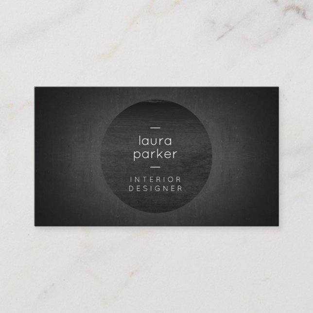 Black Grått Tutor Splatter Chalkboard Teacher Visitkort (Framsida)