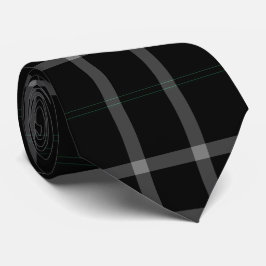 Black Grått White Grid Play Tartan Flskanals Slips