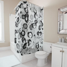 BLACK GRÅTT WHITE MODERN TRENDIG ENKEL ABSTRAKT