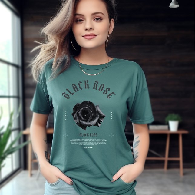 Black Grått White Typography Black Ro T-Shirt (Skapare uppladdad)