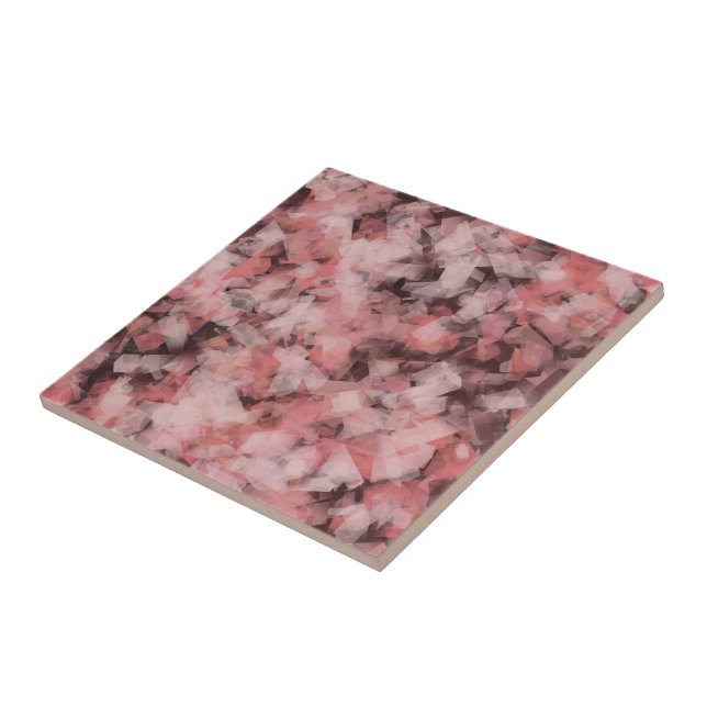Black Gray Pink White Modern Geometric Abstract  Kakelplatta (Sidan)