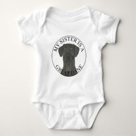 Black Great dane Big SIster T Shirt