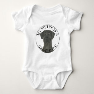 Black Great dane Big SIster T Shirt