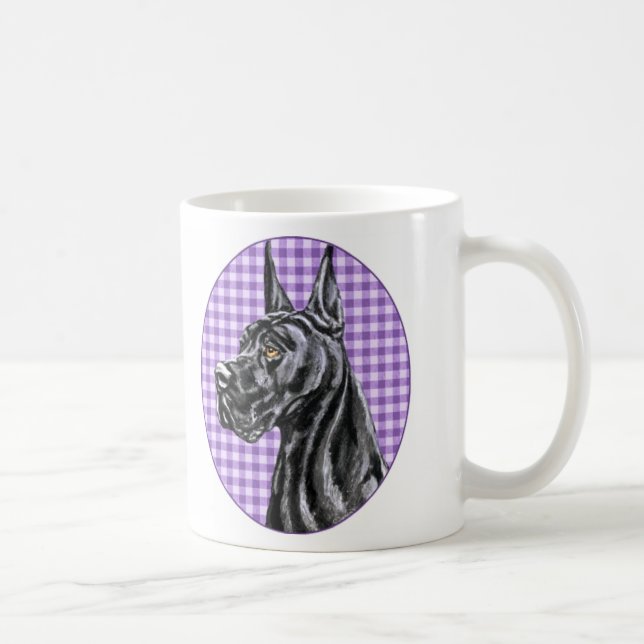 Black Great dane Check Mugg (Höger)
