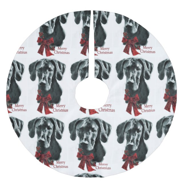 Black Great dane jul Julgransmatta Borstad Polyester (Framsidan)