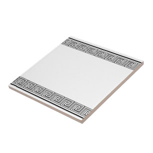 Black Grecian Frieze Mönster Kakelplatta