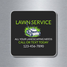 Black Green Lawn Care and Service Professional Fyrkantigt Klistermärke
