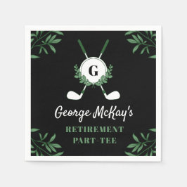 Black Greenery Golf Themed Retirement Party Pappersservett