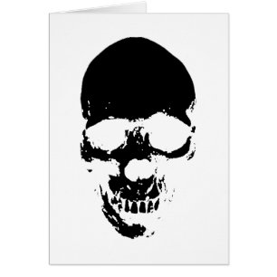 Black Grim Reaper Skull Hälsningskort