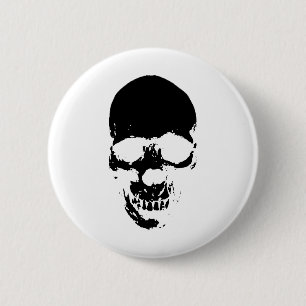 Black Grim Reaper Skull Knapp