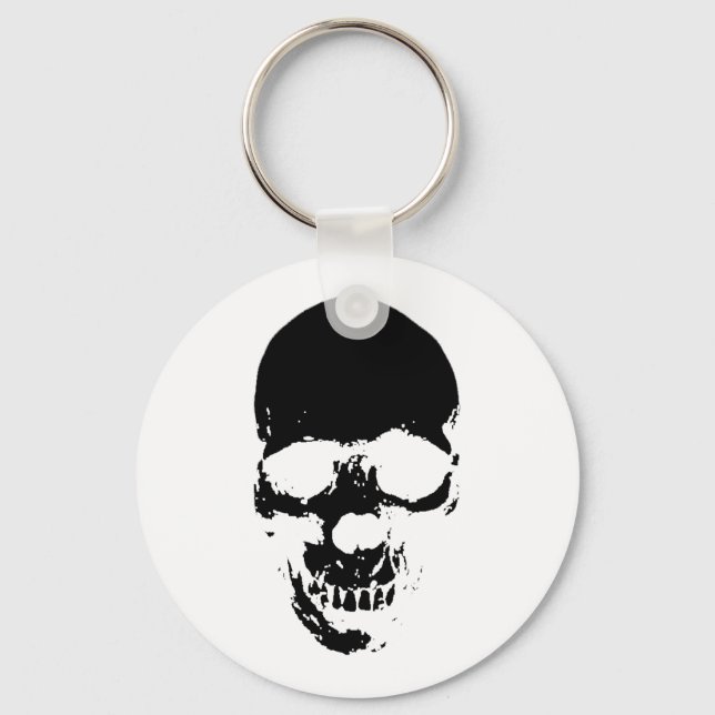 Black Grim Reaper Skull Nyckelring (Framsida)