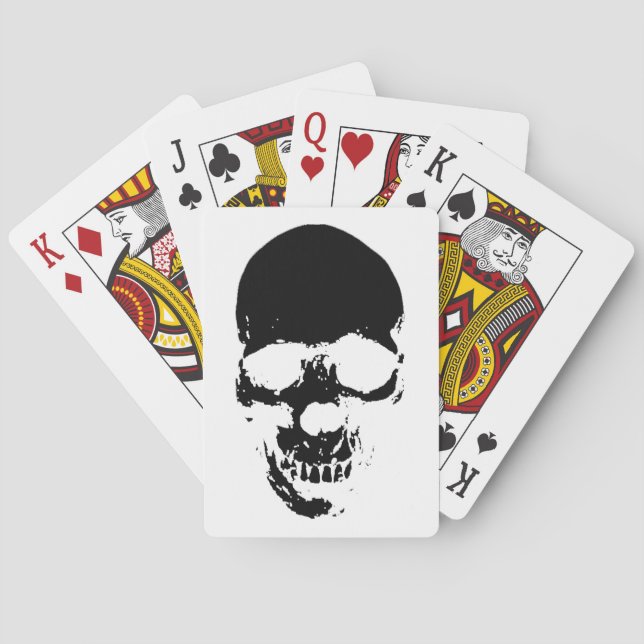 Black Grim Reaper Skull Spel Kort (Baksidan)
