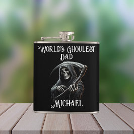 Black Grim Reaper World's Ghoulest Coolest Pappa Fickplunta