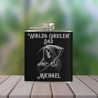 Black Grim Reaper World's Ghoulest Coolest Pappa Fickplunta