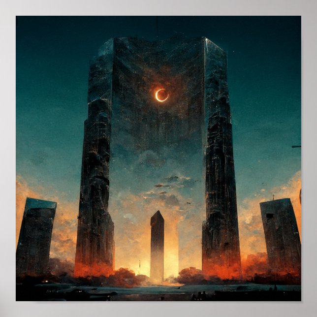 Black Grind Fantasy Sci-Fi Art Poster (Framsidan)