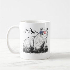 Black Grizzly Bear American Sunglasses Kaffemugg
