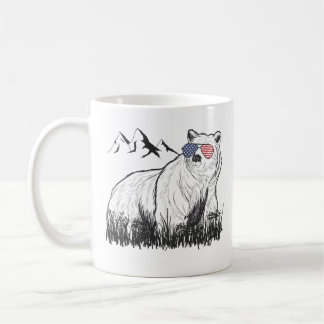 Black Grizzly Bear American Sunglasses Kaffemugg