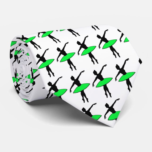 Black Grönt Ballerina Tutu Ballet Dance Pappa Tie Slips (Rullad)