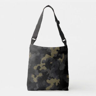 Black Grönt Camo Urban Cargo Realistic Axelväska