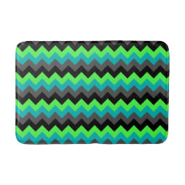 Black Grönt Ombre Chevrons Medium Bath Mat Badrumsmatta