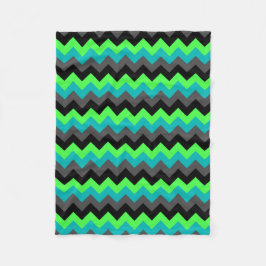 Black Grönt Ombre Chevrons Small Fleece Blanket
