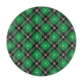 Black Grönt Plade Mönster