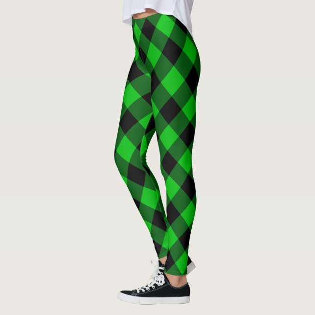 Black Grönt Play Tartan Leggings (Vänster)