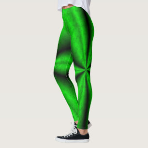 Black grönt Rainbow in Elephantenskin leatheroptik Leggings
