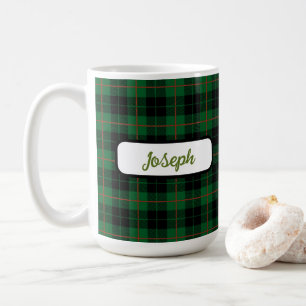 Black Grönt Rust Tartan Play Personlig mugg