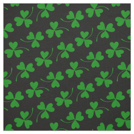 Black & Grönt St patrick's day Shamrock Mönster Tyg