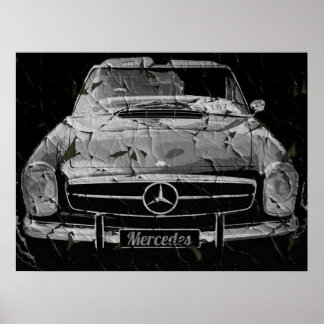 Black Grunge Mercedes poster av N.P.