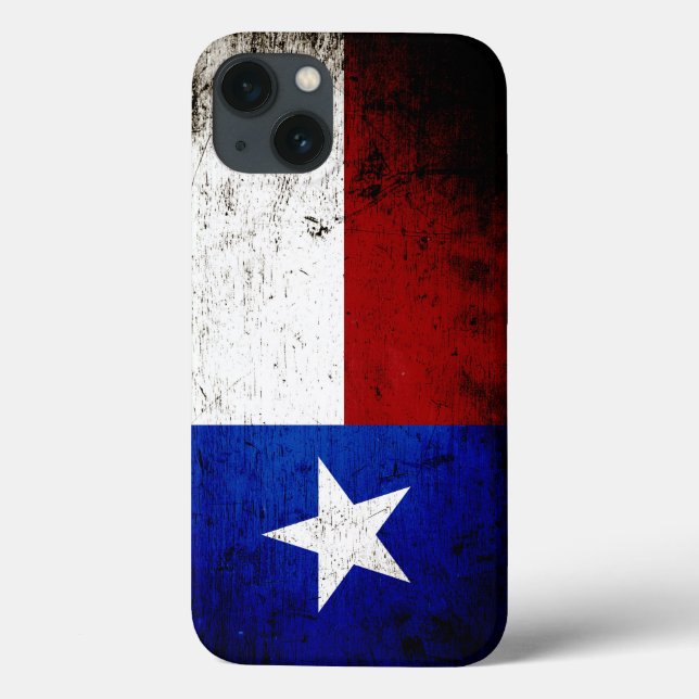 Black Grunge Texas Statlig flagga (Baksida)