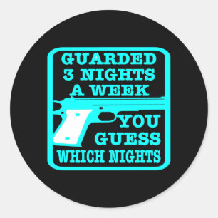 Black Guard 3 Nights Vecka Runt Klistermärke