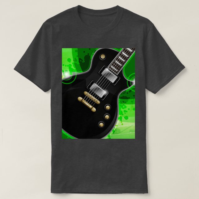 Black Guitar Graphic T Shirt (Design framsida)
