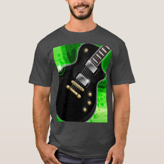 Black Guitar Graphic T Shirt