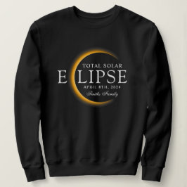 Black & Guld 2024 Texas Total Solar Eclipse Family T Shirt