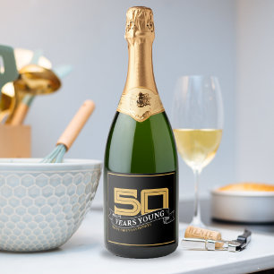 Black & Guld 50 års Young Banner 50:e födelsedagen