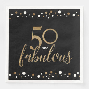 Black Guld 50 och fantastisk 50-årsdag Pappersservett