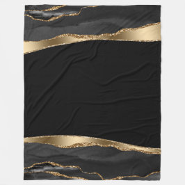 Black Guld Agate Fleecefilt