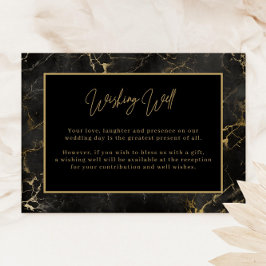 Black Guld Agate Wishing-hålskort för inkapsling Tilläggskort