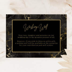Black Guld Agate Wishing-hålskort för inkapsling Tilläggskort