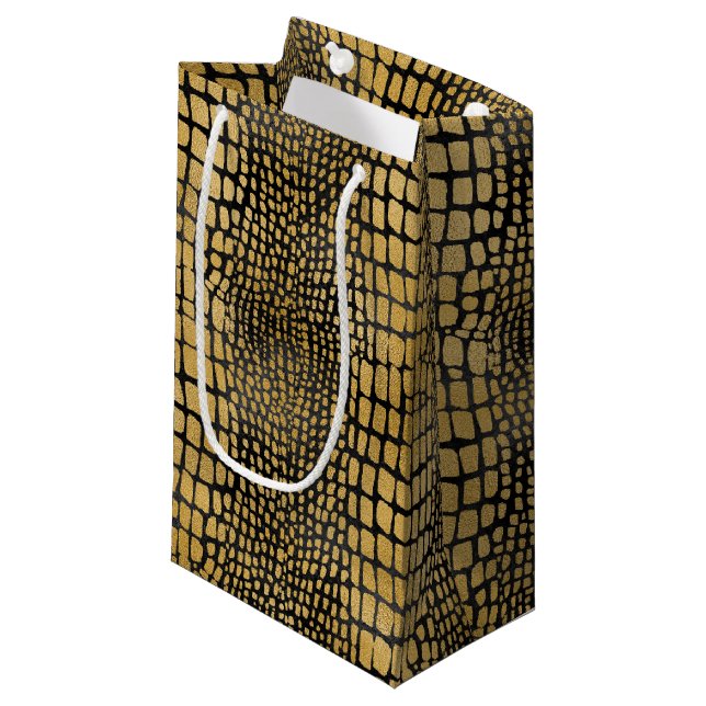 BLACK & GULD ALLIGATOR MÖNSTER (Framsidan Vinklad)