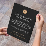 Black & Guld Anpassningsbar Business Logotyp Socia Flygblad<br><div class="desc">Denna moderna,  minimalistiska flygare skulle vara underbar för dina affärs-/marknadsföringsbehov. Lägg enkelt till dina egna uppgifter genom att klicka på alternativet "anpassa".</div>